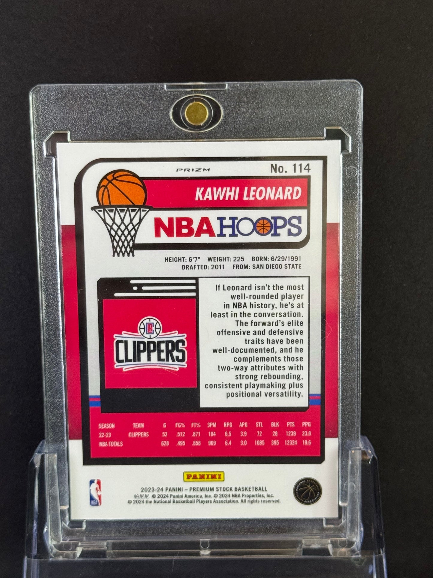 2024 Panini Prizm NBA Hoops Holographic Kawhi Leonard