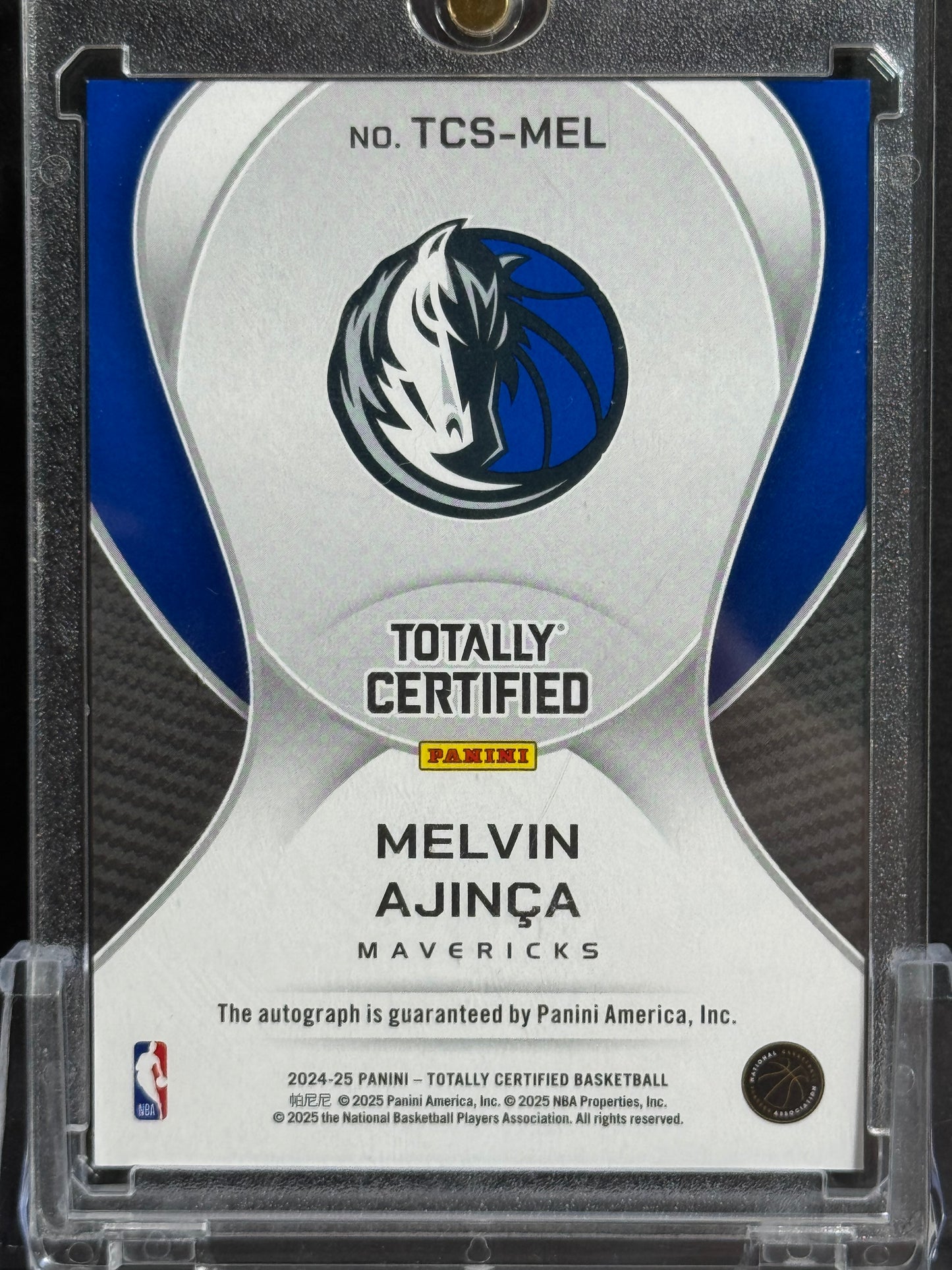 2025 Totally Certified Signed Melvin Ajinca Rookie Card